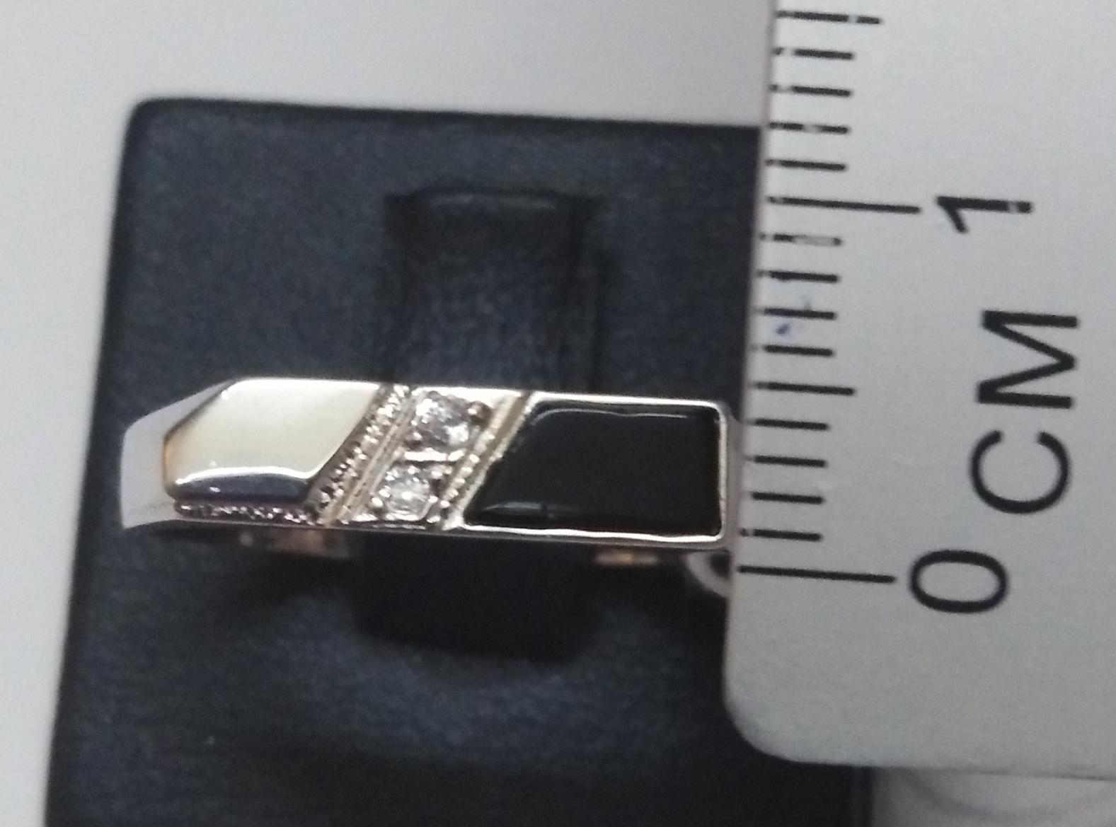 Срібний перстень з емаллю та цирконієм (30843642) 2