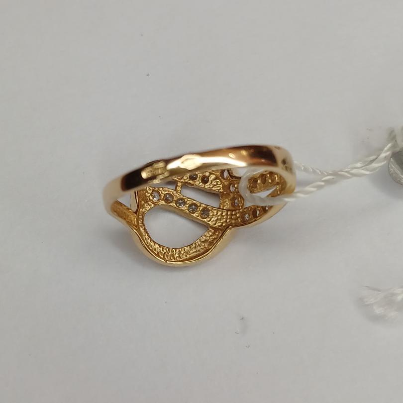 Кольцо из красного и белого золота с цирконием (33723018) 2