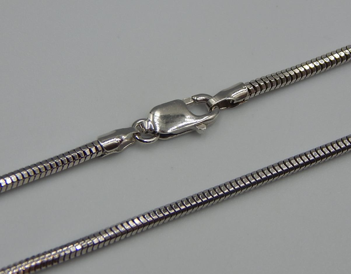 Серебряная цепь с плетением Снейк (33945202) 0