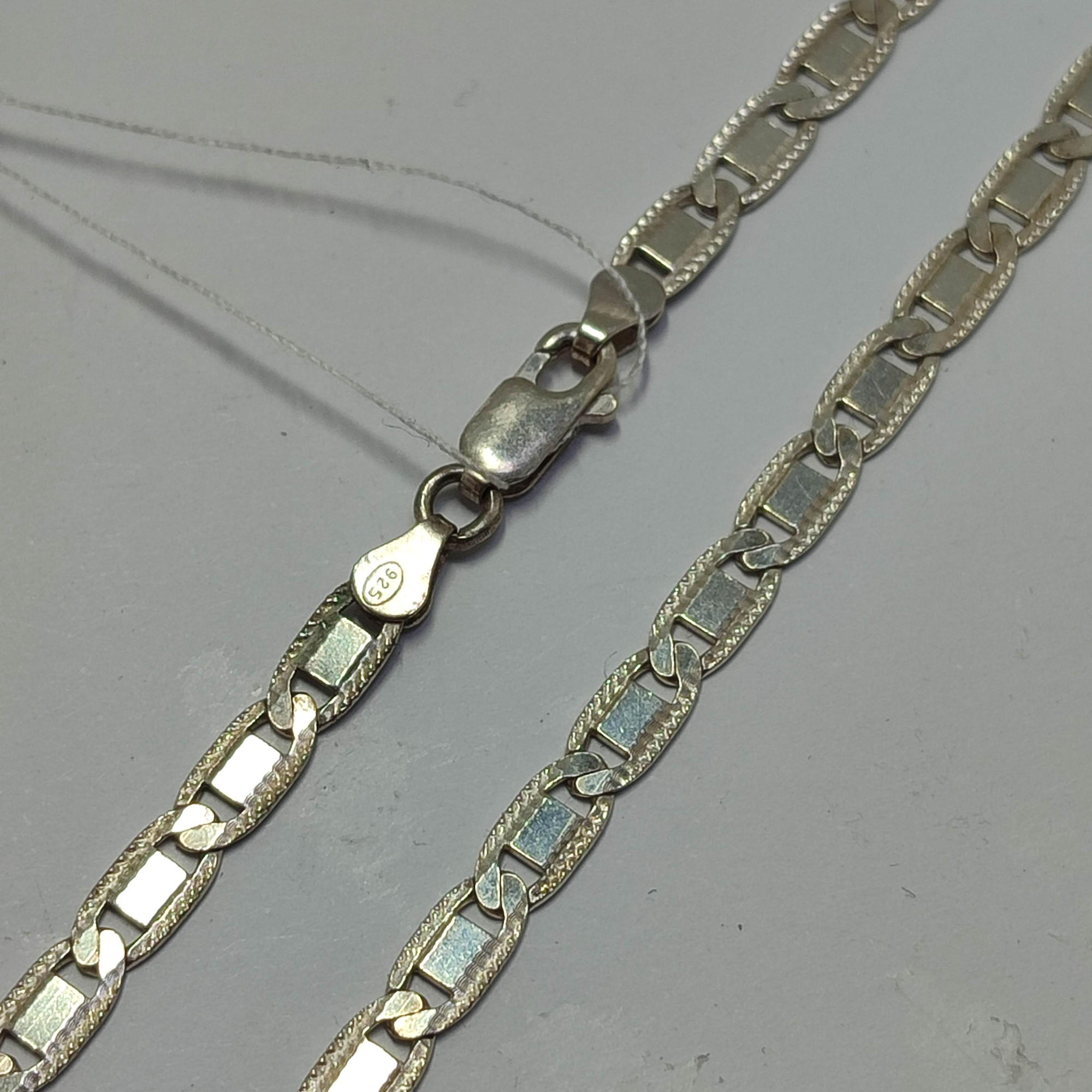 Серебряная цепь с плетением Фантазийное (33729328) 4