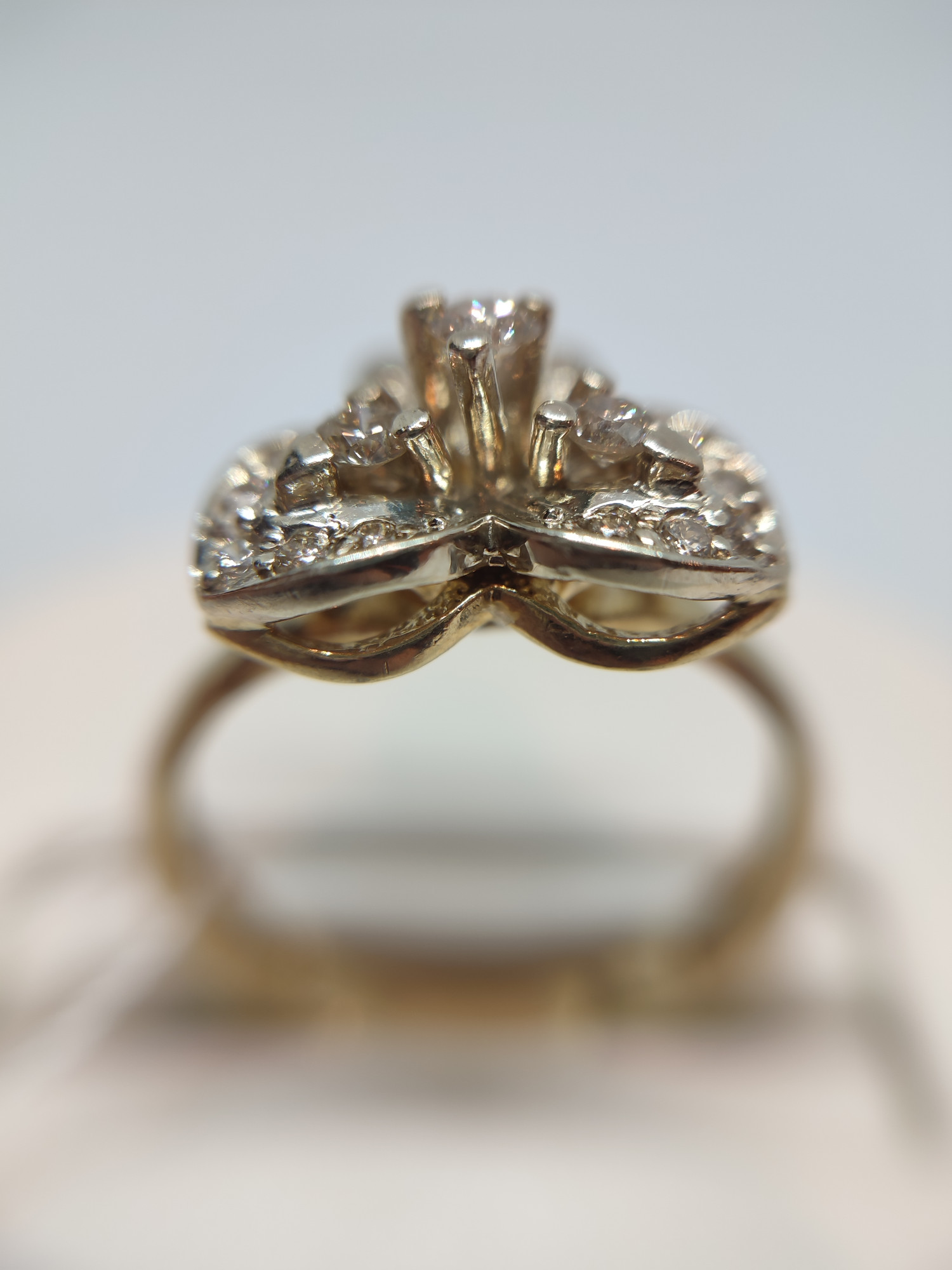 Кольцо из красного и белого золота с бриллиантом (-ми) (27418100) 10
