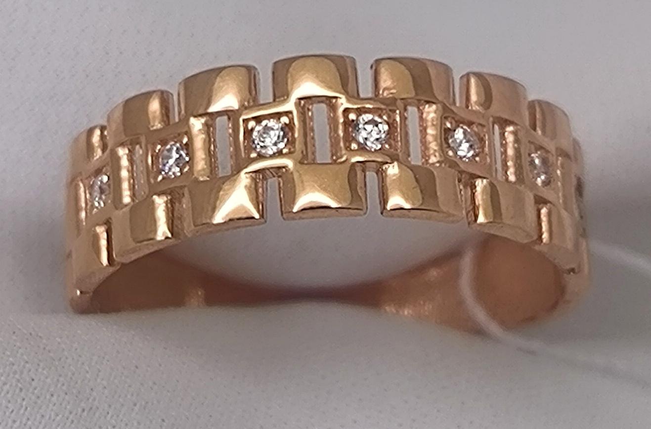 Кольцо из красного золота с цирконием (32617626) 0