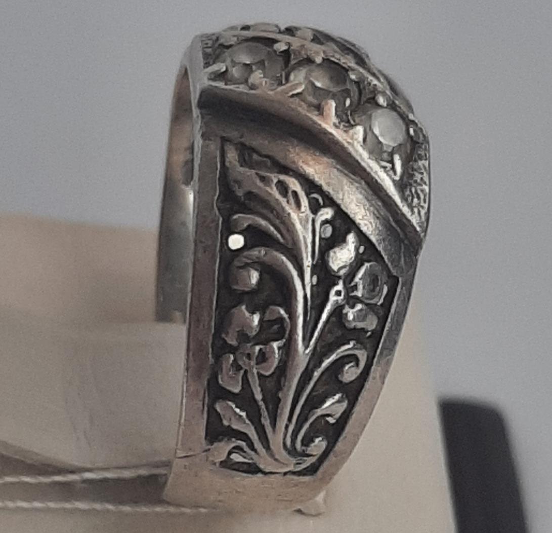 Серебряное кольцо с цирконием (33673337) 2