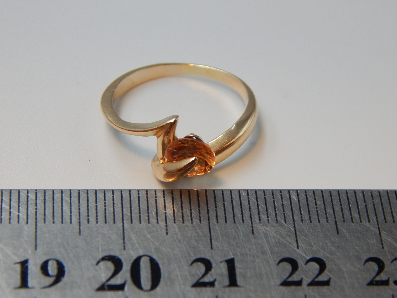Кольцо из красного золота с цирконием (30837852)  4