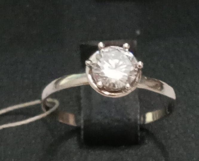 Серебряное кольцо с цирконием (29013650) 0