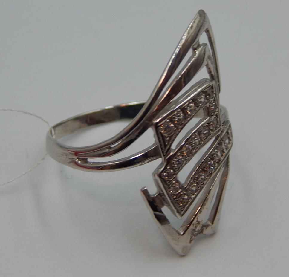 Серебряное кольцо с цирконием (32739177) 3