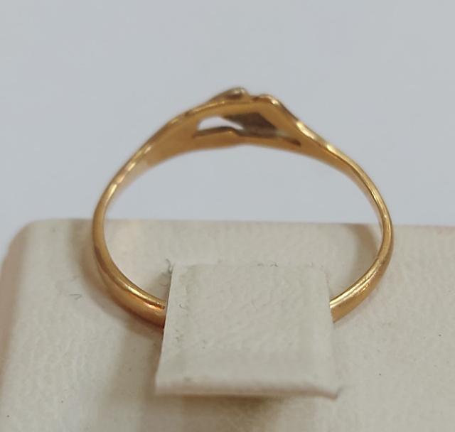 Кольцо из красного и белого золота с цирконием (33681380)  1