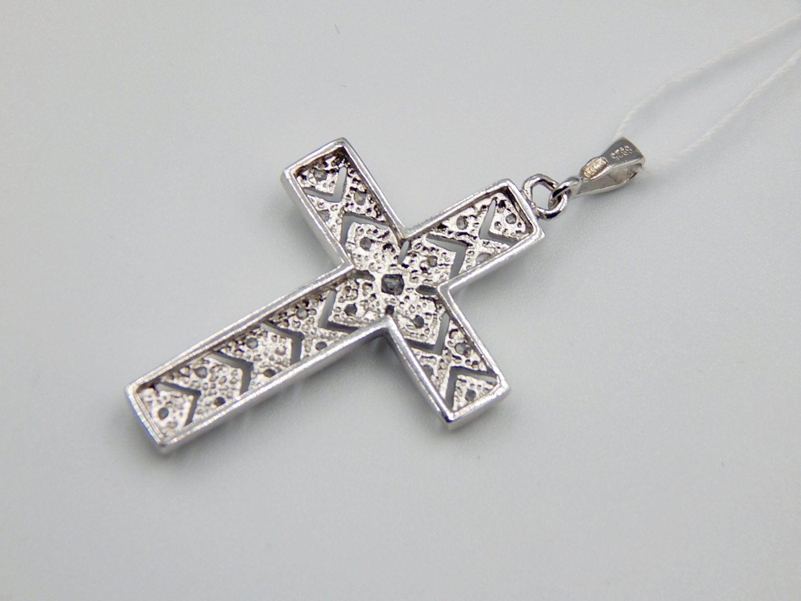 Срібний підвіс-хрест із цирконієм (32921607) 2