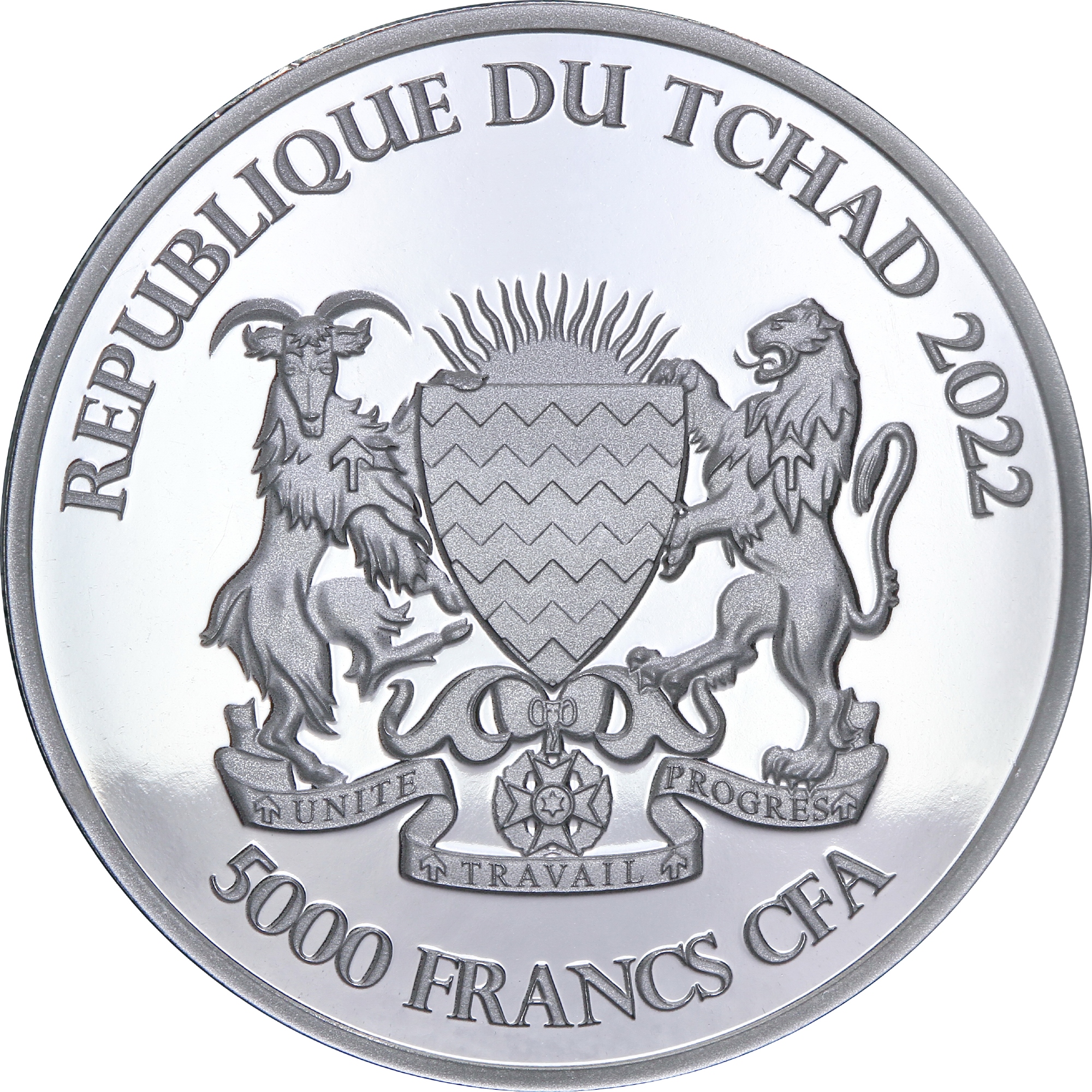 Серебряная монета 1oz Мандала Зебра Кельтские животные 5000 франков КФА 2022 Чад (29203553) 5
