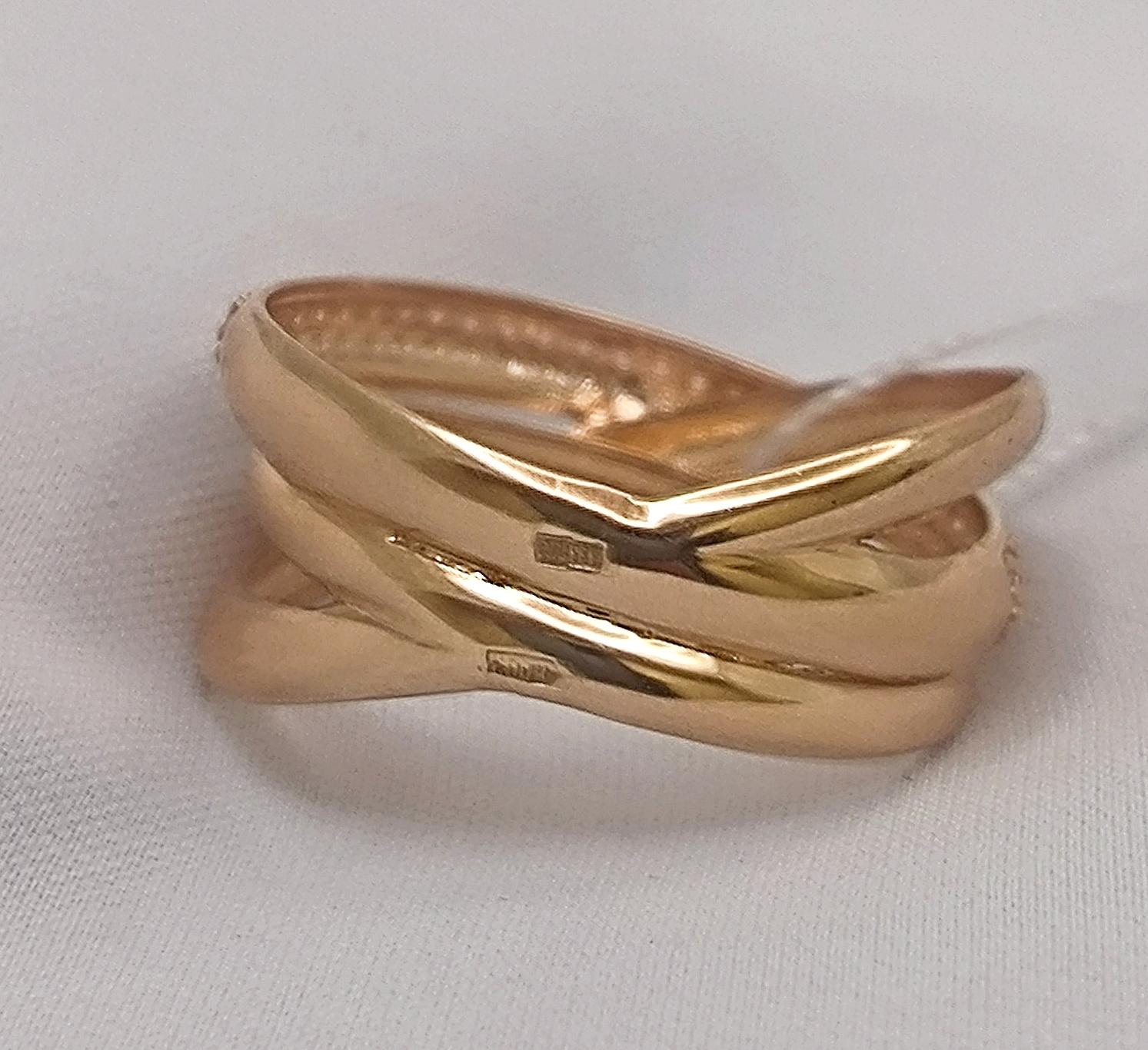 Кольцо из красного золота с цирконием (33756781) 2