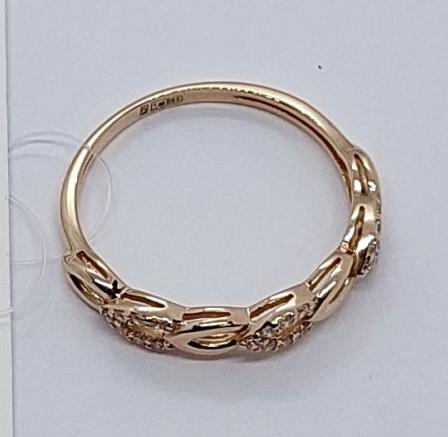Кольцо из красного золота с цирконием (33219166)  2
