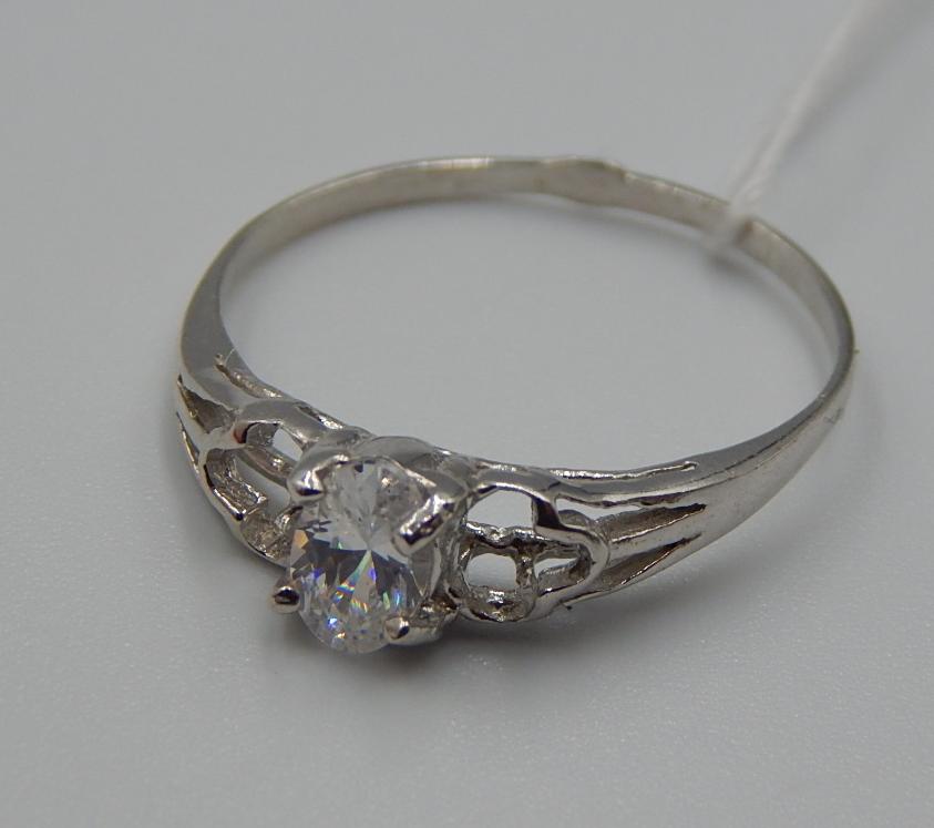 Серебряное кольцо с цирконием (31409149) 2