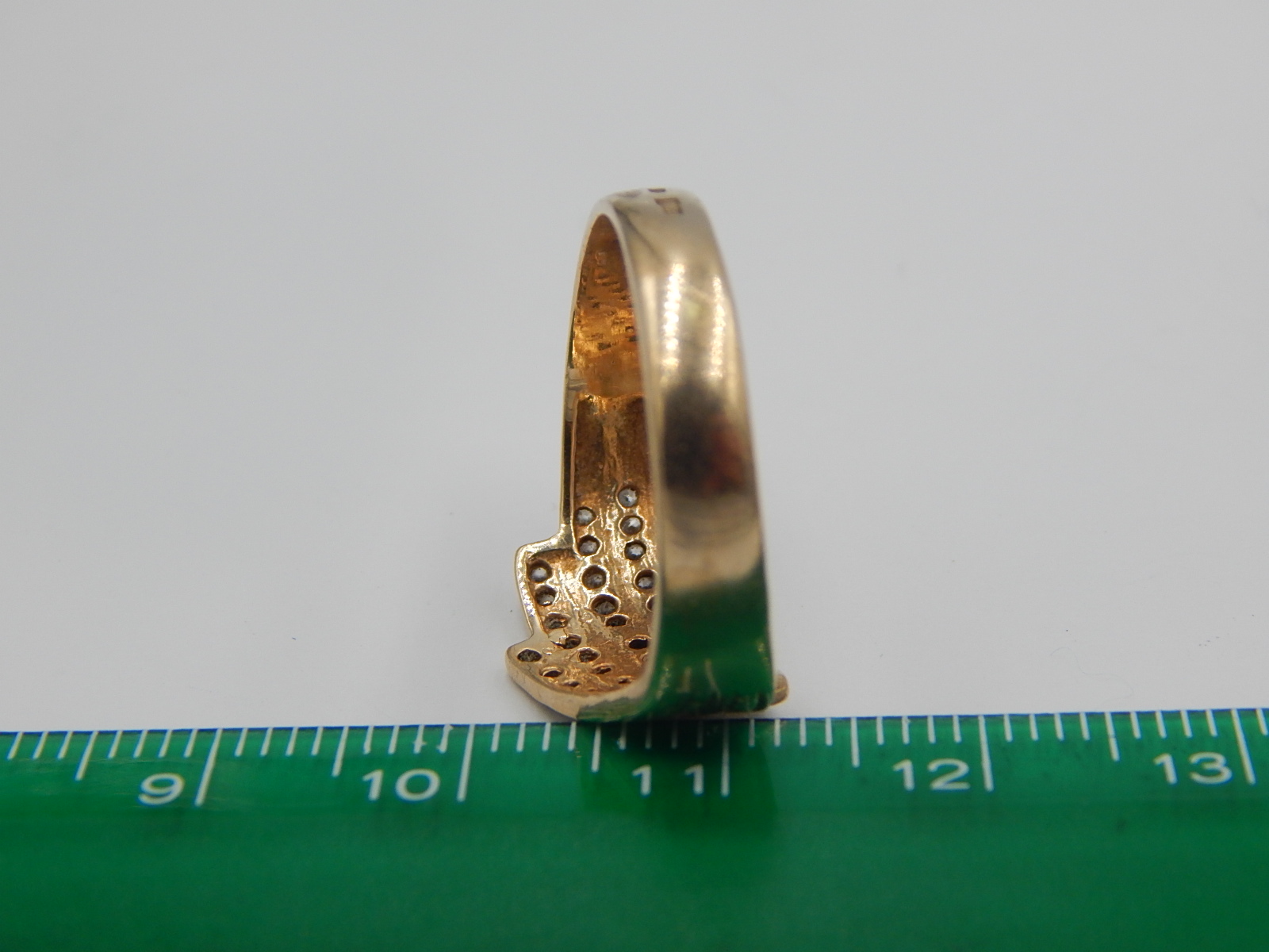Кольцо из красного золота с цирконием (27634566) 8