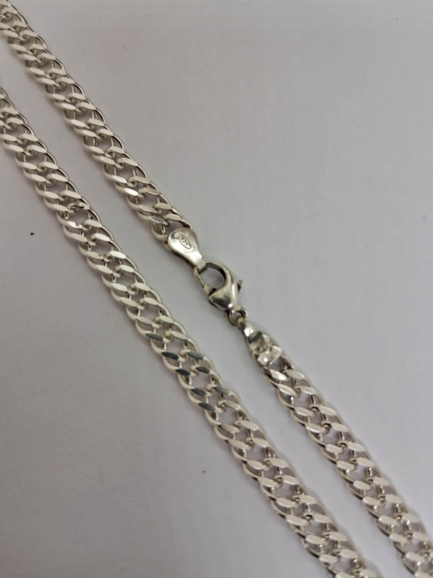 Серебряная цепь с плетением Двойной ромб (32721653) 2