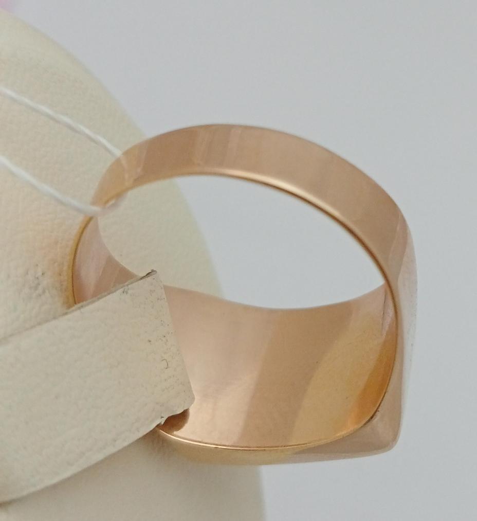 Перстень из красного золота с ониксом и цирконием (33108854) 1
