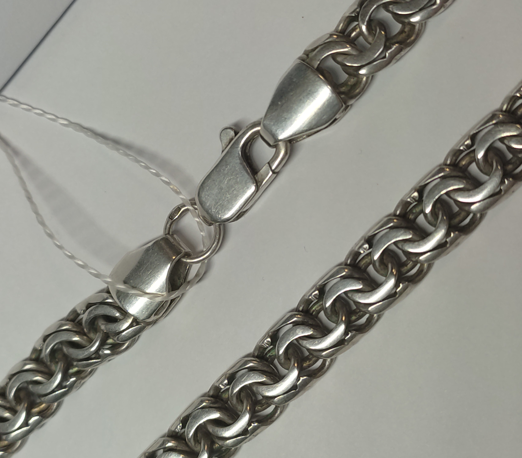 Серебряная цепь с плетением Бисмарк (33321610) 0
