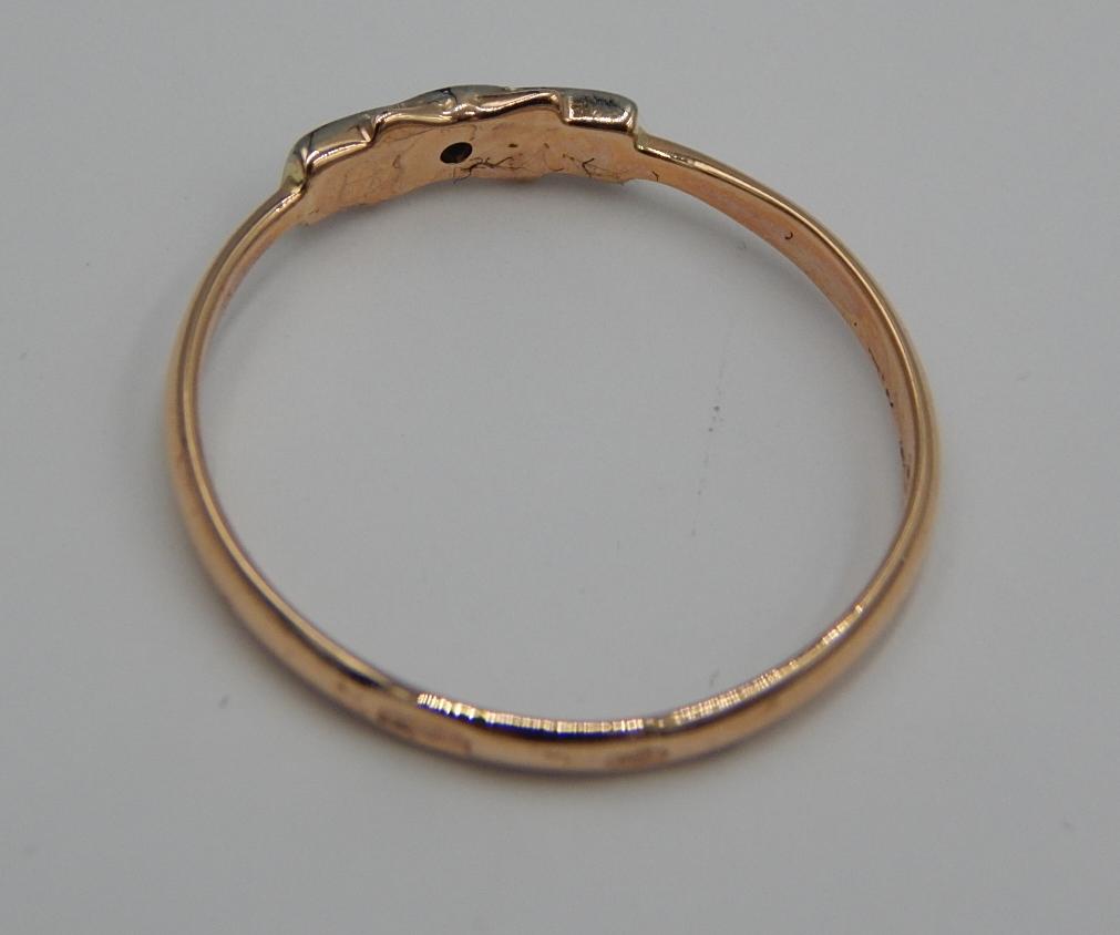 Кольцо из красного и белого золота с бриллиантом (-ми) (30963787) 3
