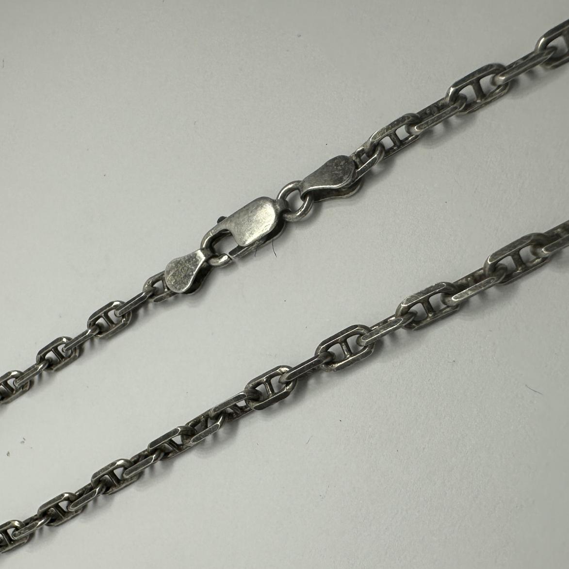 Срібний ланцюг з плетінням Морське якірне (33627272) 0