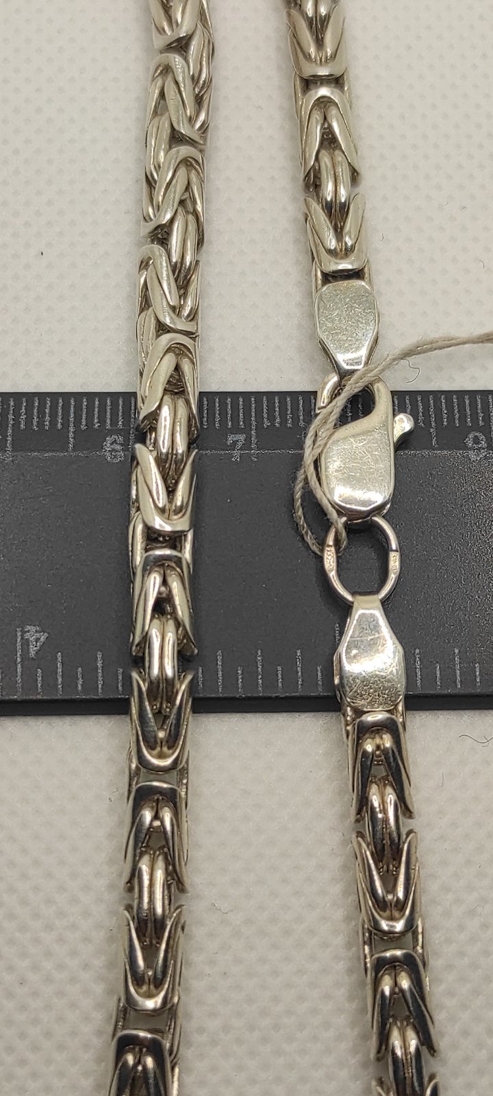 Серебряная цепь с плетением лисий хвост (29907337)  1