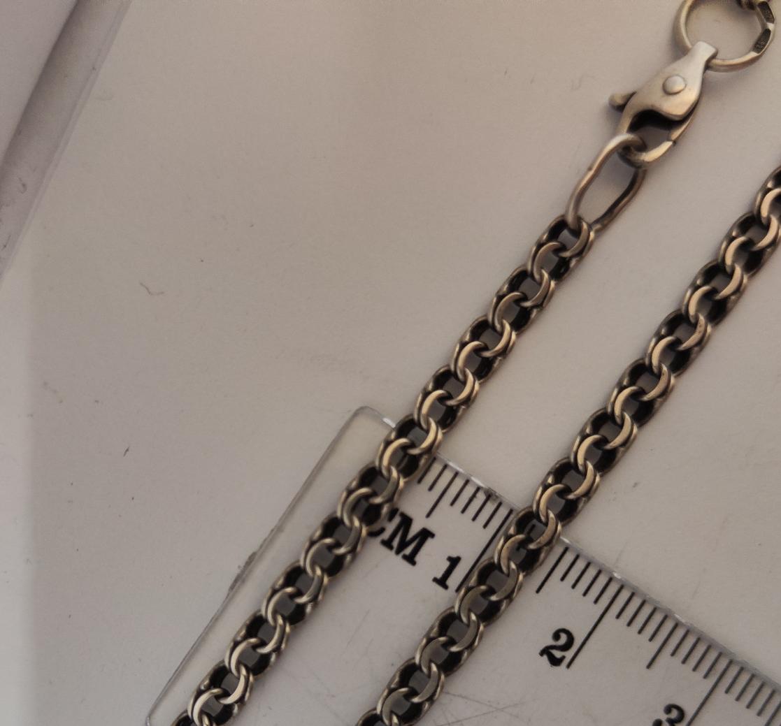 Серебряная цепь с плетением Бисмарк (33723827) 3