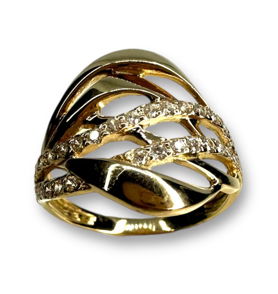 Кольцо из красного золота с цирконием (31765939) 1