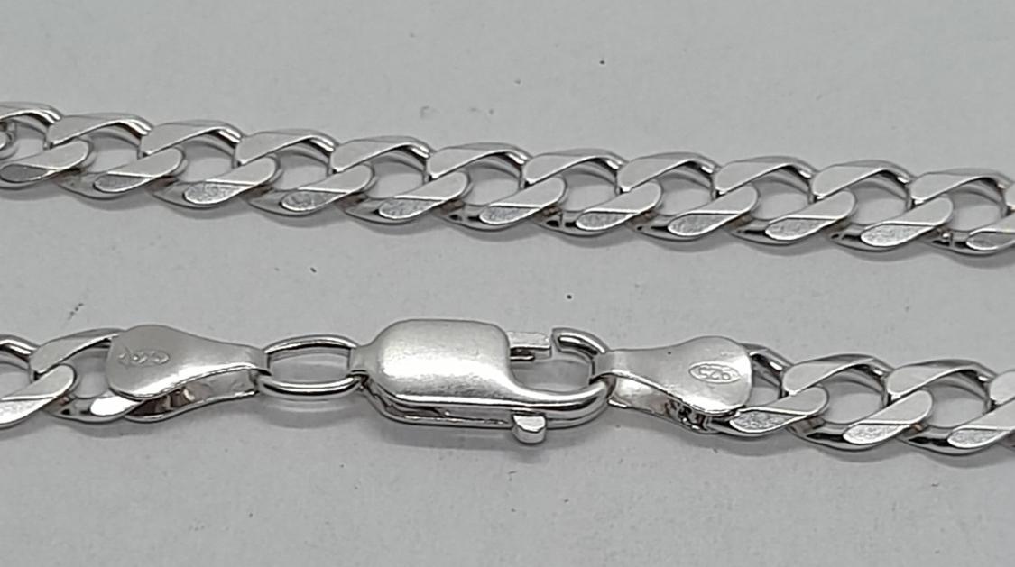 Серебряная цепь с плетением панцирное (31761497) 0