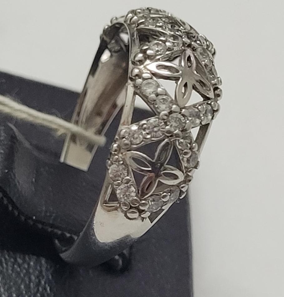 Серебряное кольцо с цирконием (30511480) 2