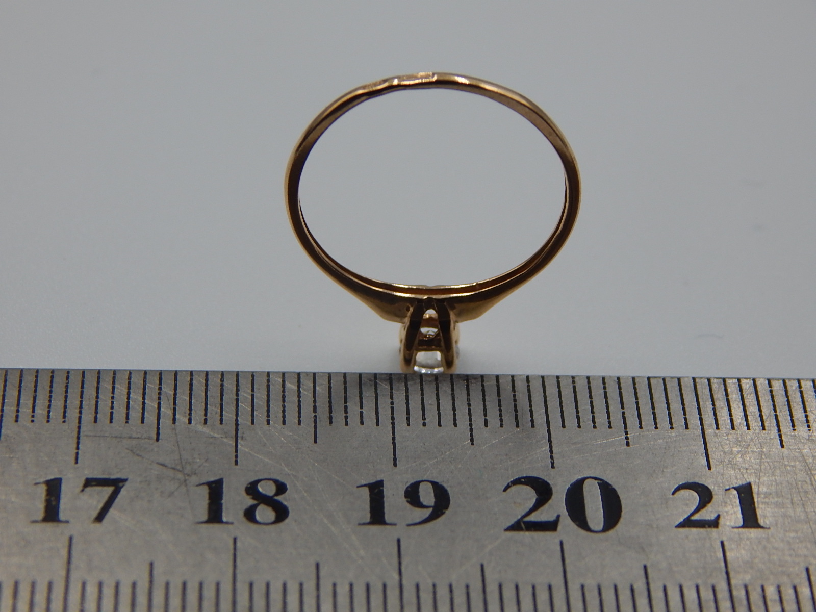 Кольцо из красного золота с цирконием (31317499) 4