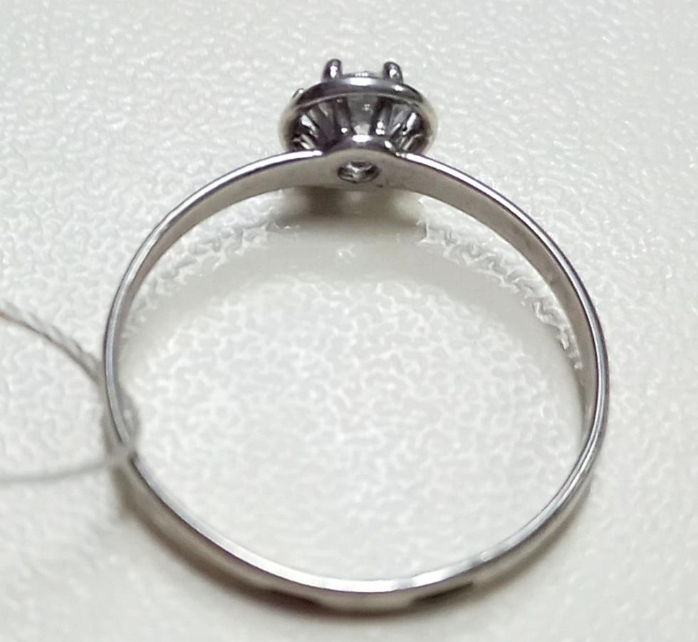 Серебряное кольцо с цирконием (28622836) 3