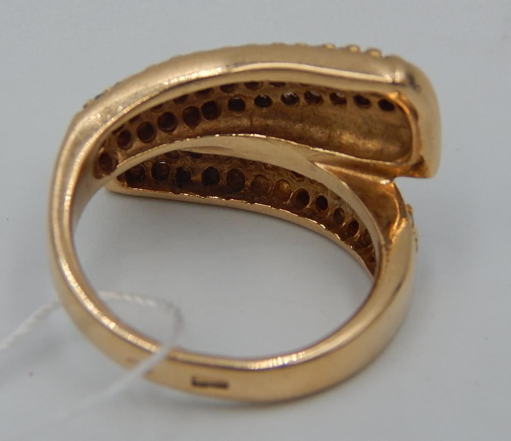 Кольцо из красного золота с цирконием (28715716) 4