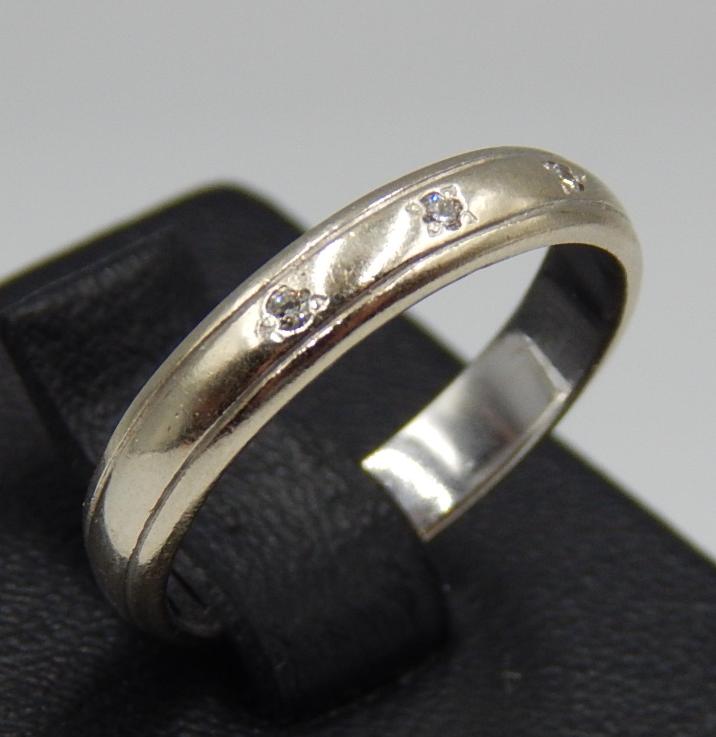 Кольцо из белого золота с бриллиантом (-ми) (31647270) 1