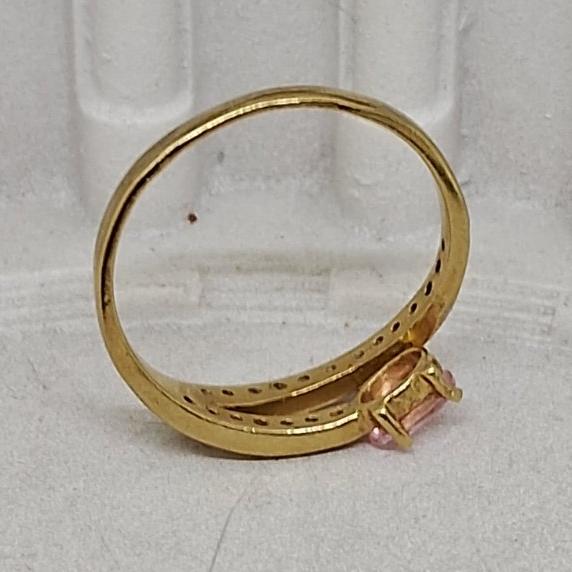 Кольцо из желтого и белого золота с цирконием (32528919) 5