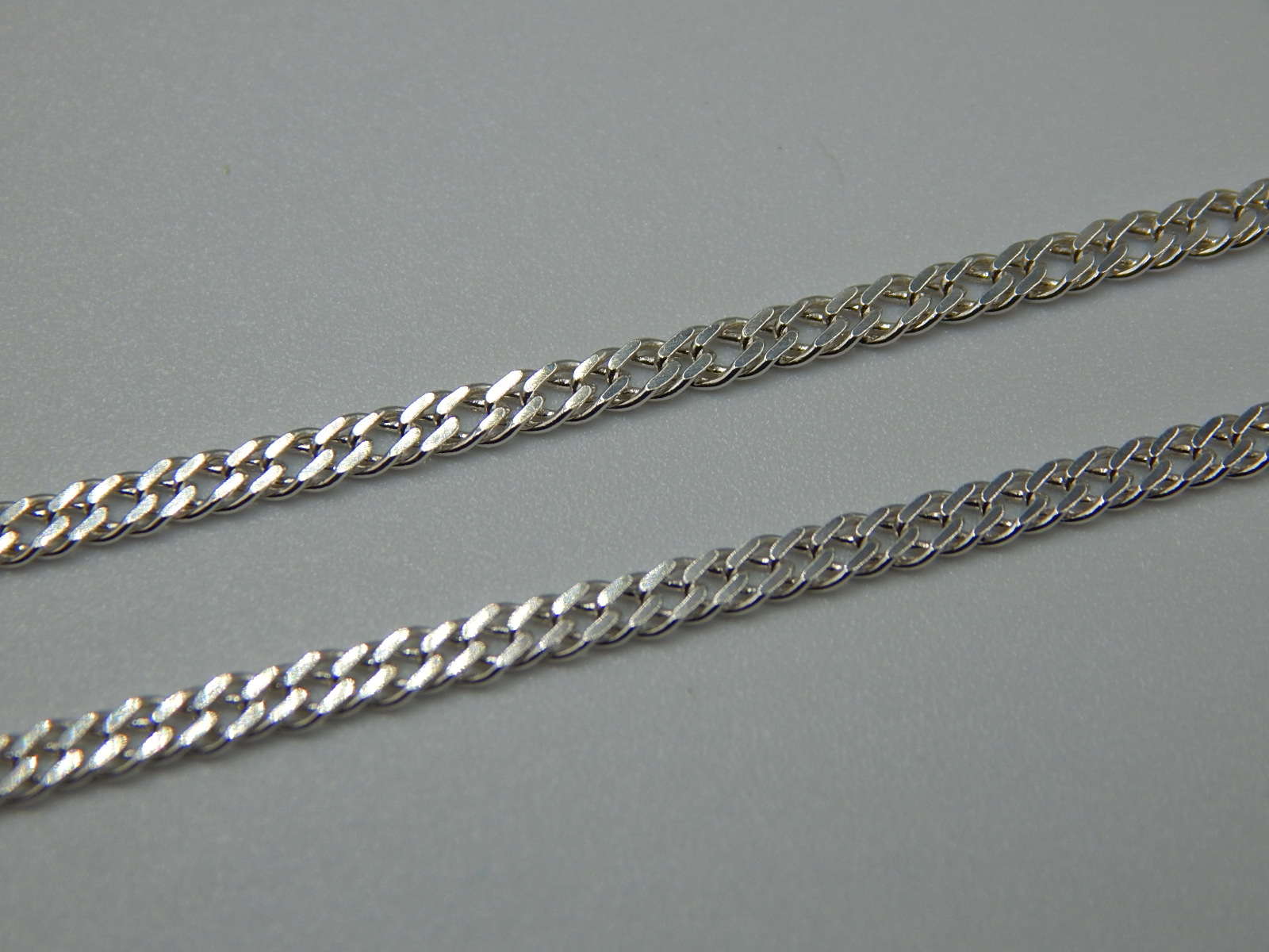 Серебряная цепь с плетением Двойной ромб (31376124) 0