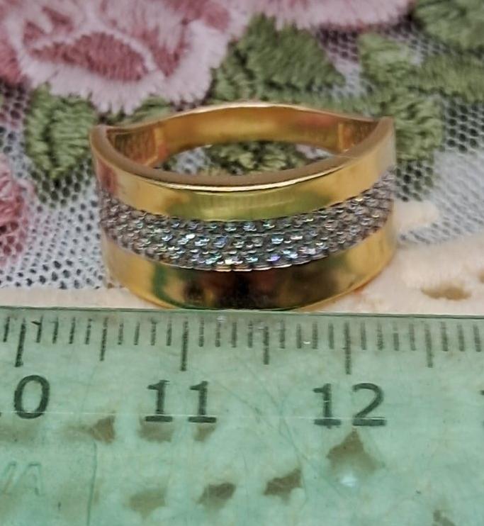 Кольцо из желтого золота с цирконием (32709109) 8