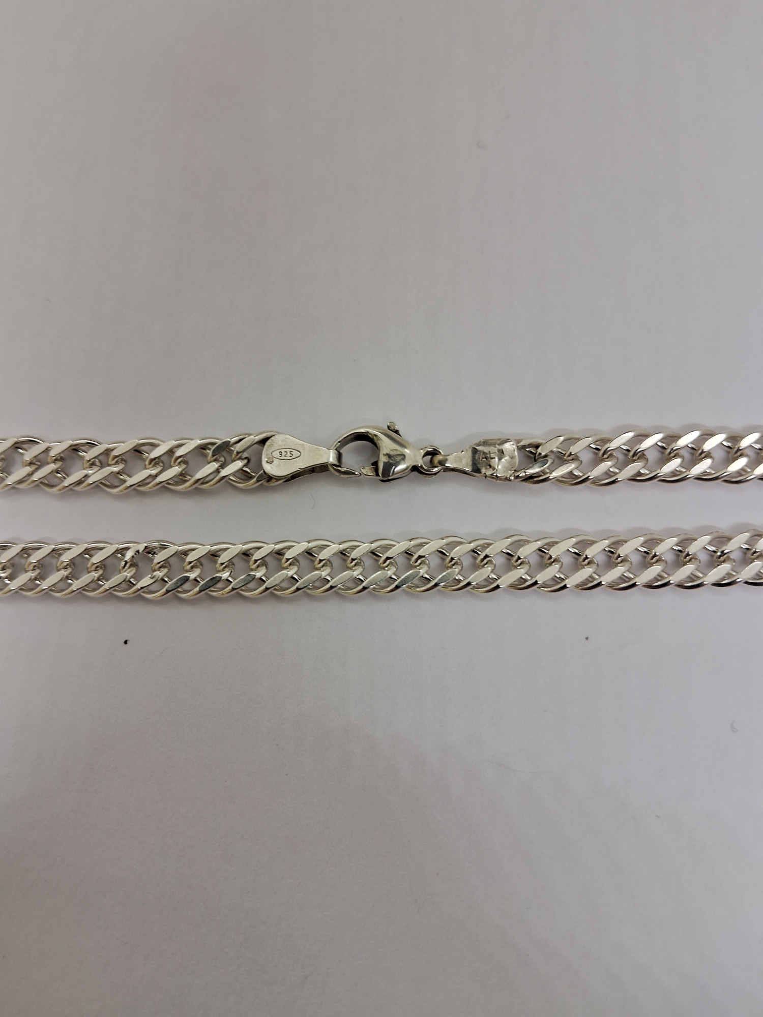 Серебряная цепь с плетением Двойной ромб (32721653) 1