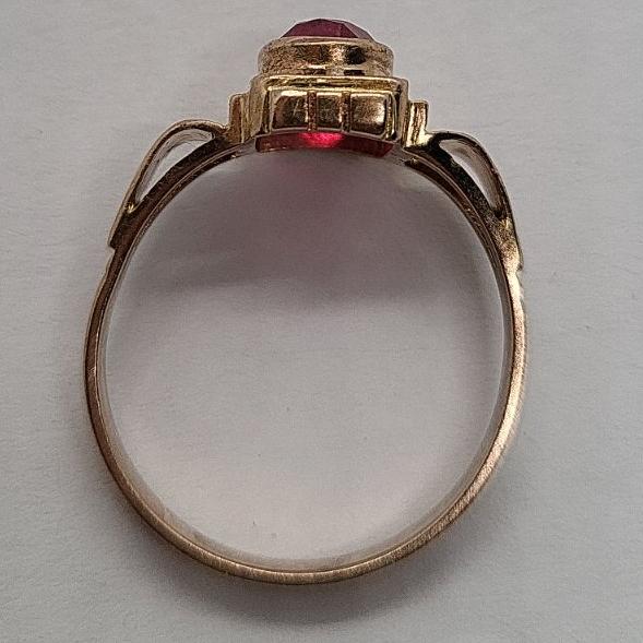 Кольцо из красного золота с корундом (30212251) 4
