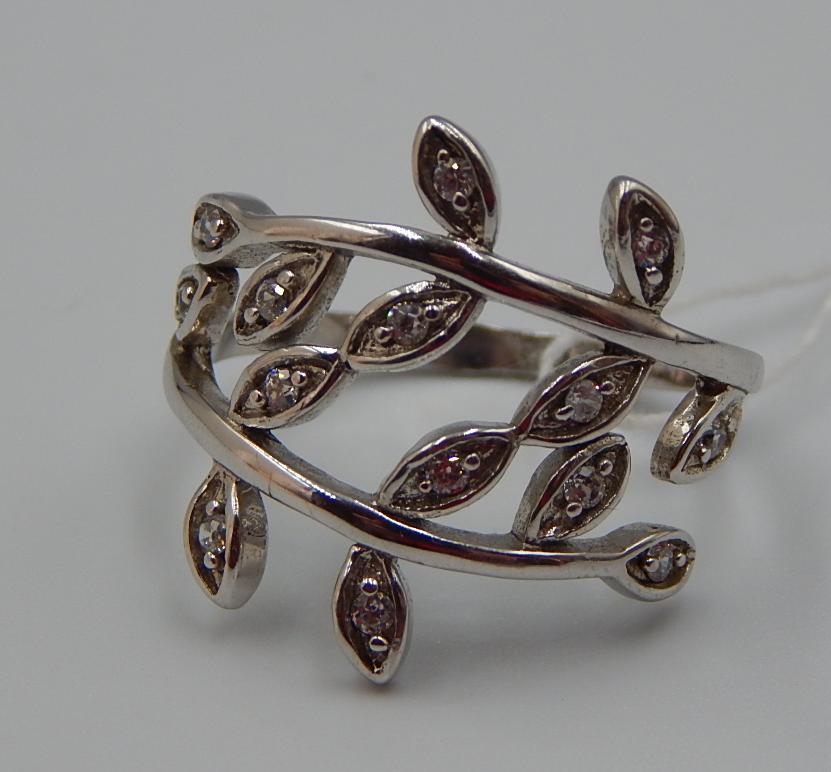 Серебряное кольцо с цирконием (30667567) 5