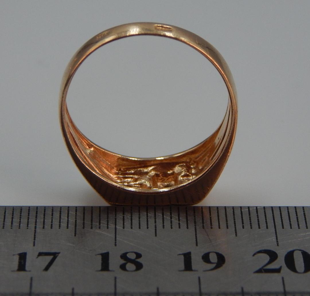Перстень из красного золота с цирконием (33931259) 3