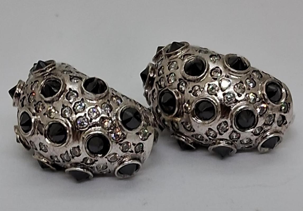 Серебряные серьги с цирконием (33688908) 4