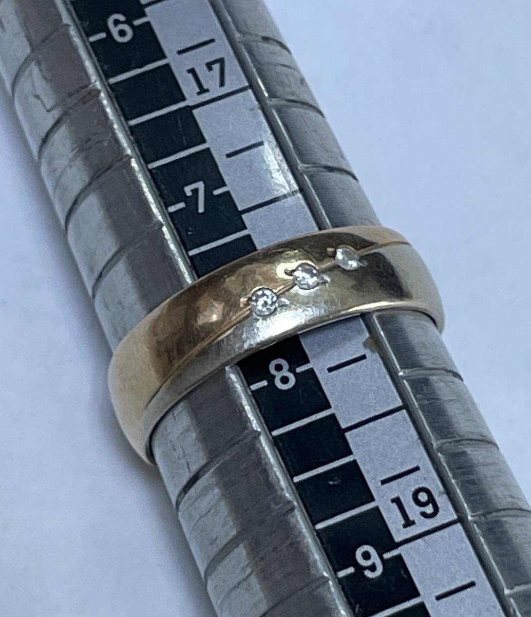 Обручальное кольцо из красного и желтого золота с цирконием (33675509)  3