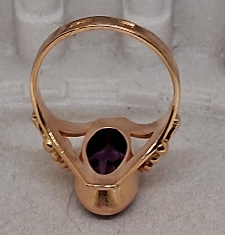 Кольцо из красного золота с корундом (33105993) 3