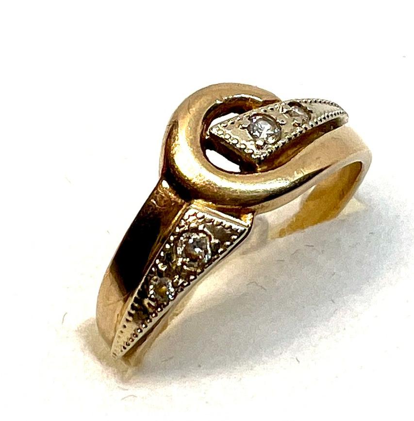 Кольцо из красного и белого золота с цирконием (28269961) 1