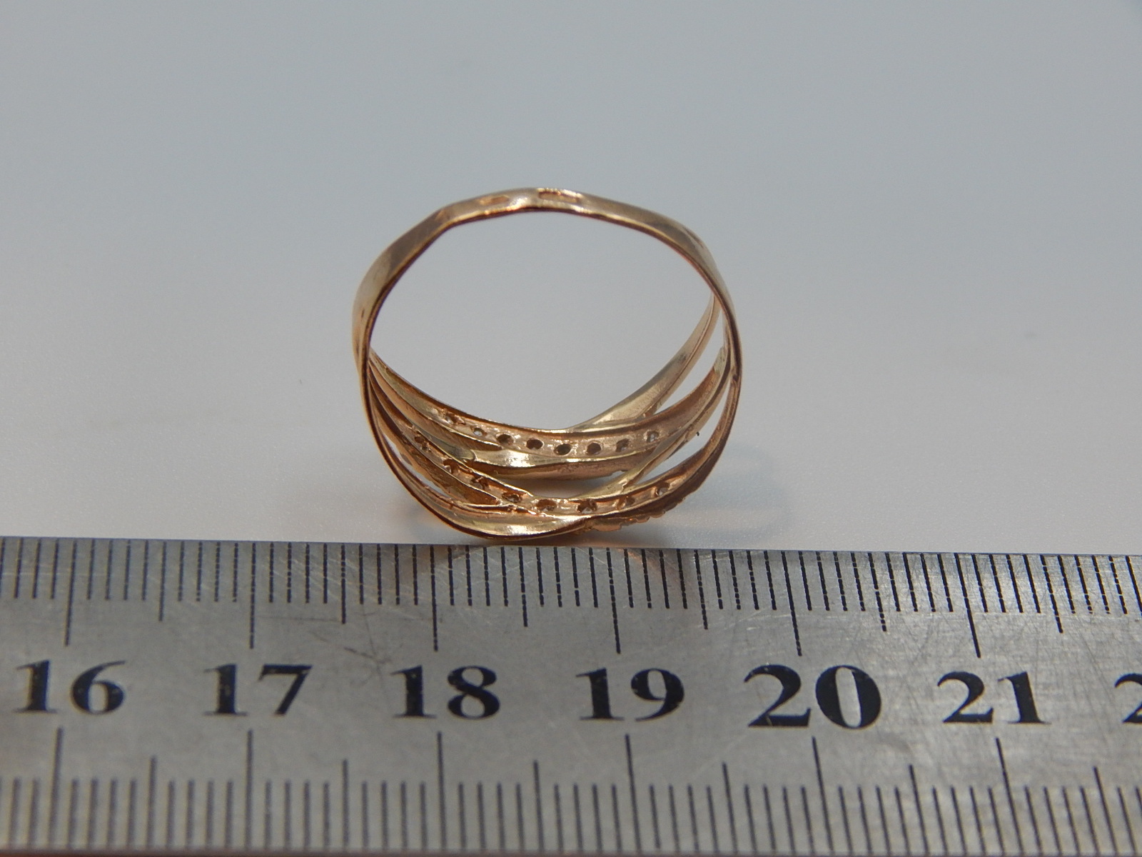 Кольцо из красного золота с цирконием (31380682)  5