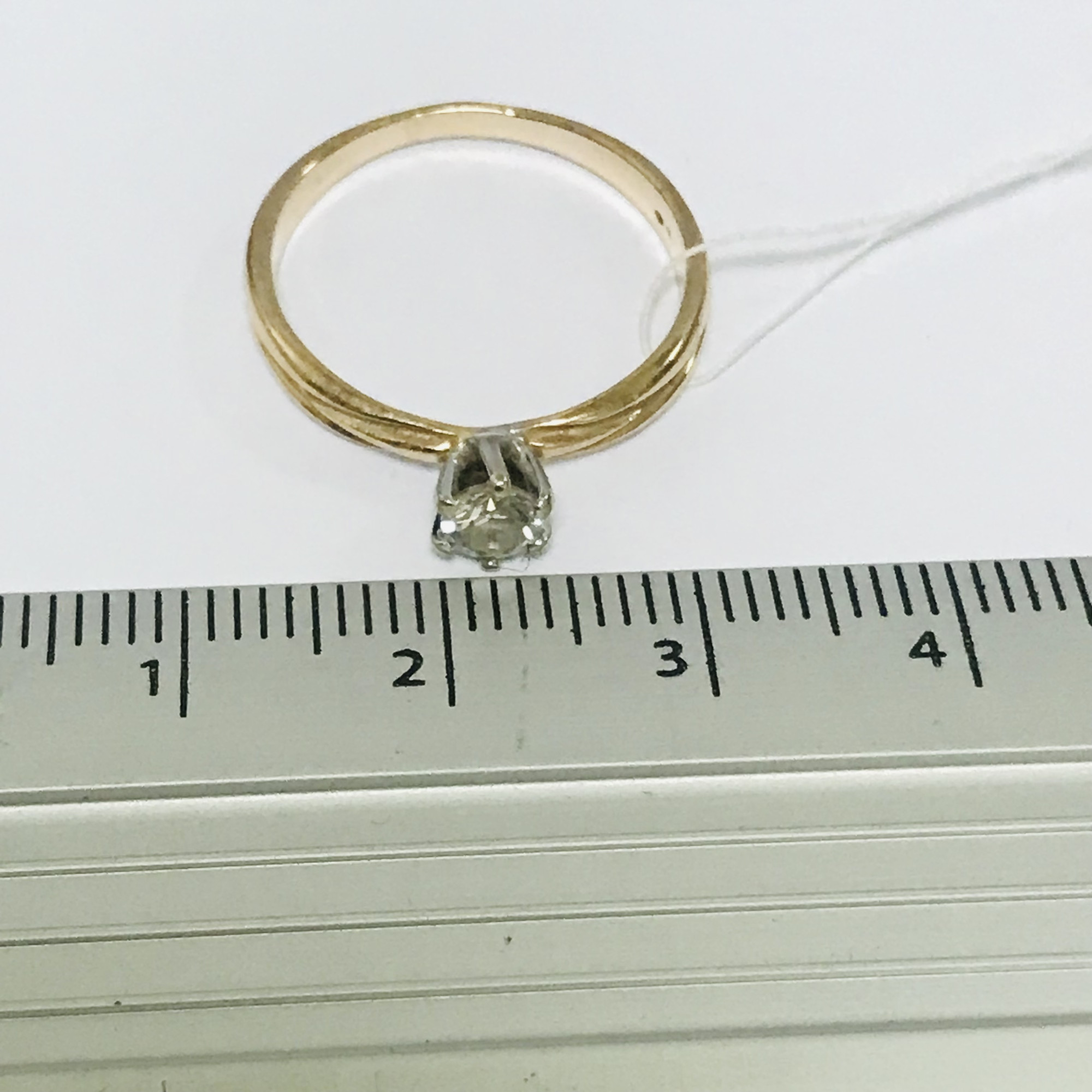 Кольцо из красного и белого золота с цирконием (31265461) 9