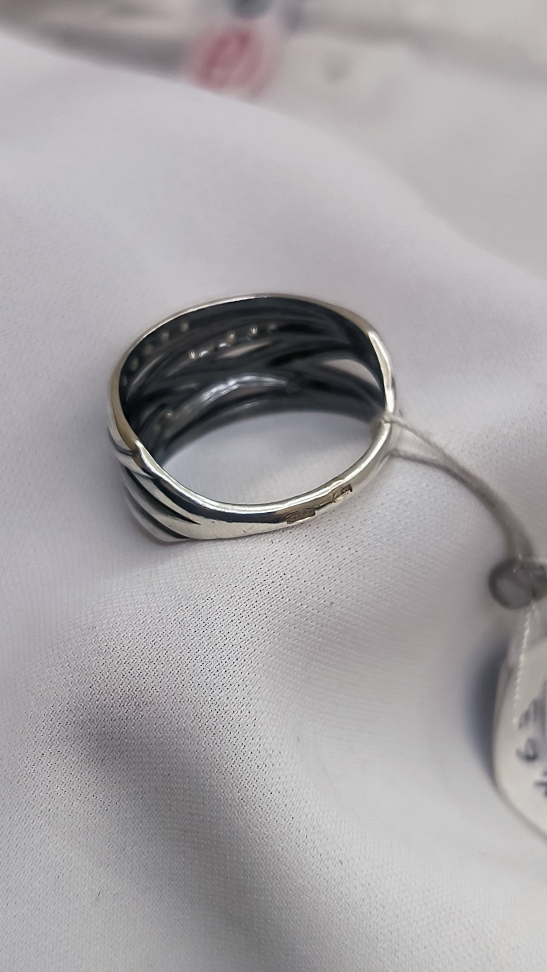 Серебряное кольцо с цирконием (33454910) 6