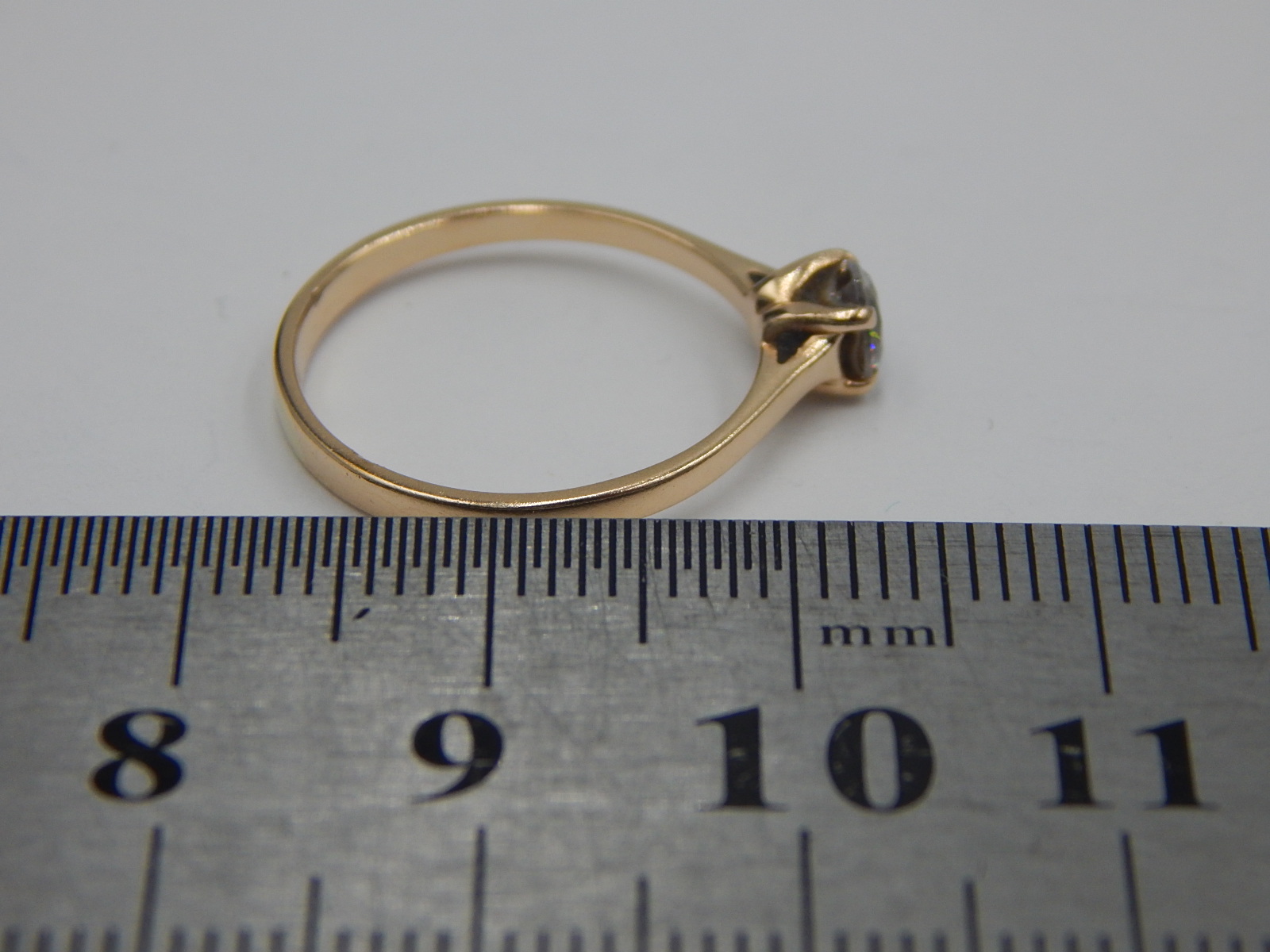 Кольцо из красного золота с цирконием (30837897) 6