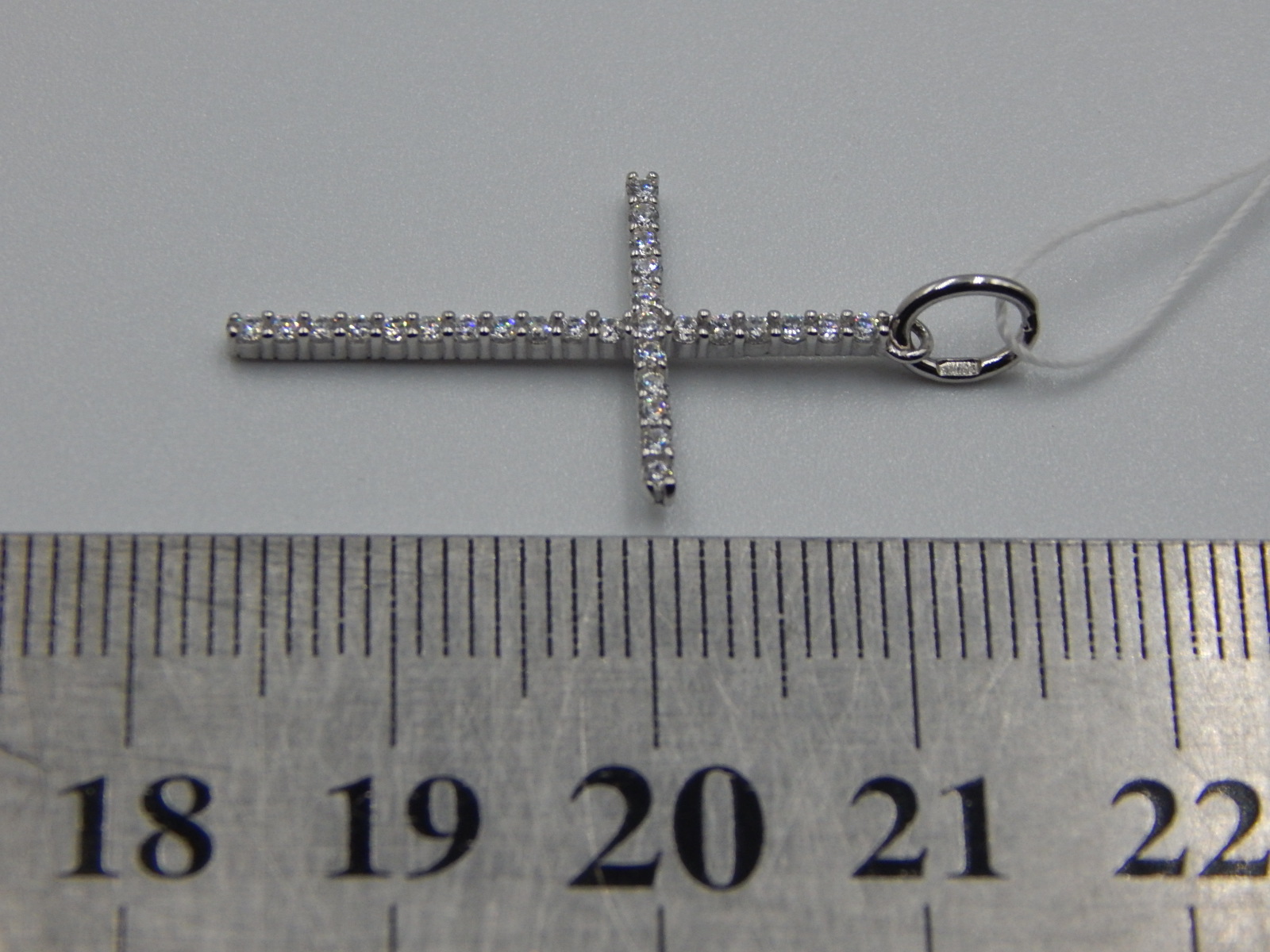 Срібний підвіс-хрест із цирконієм (31761116) 2