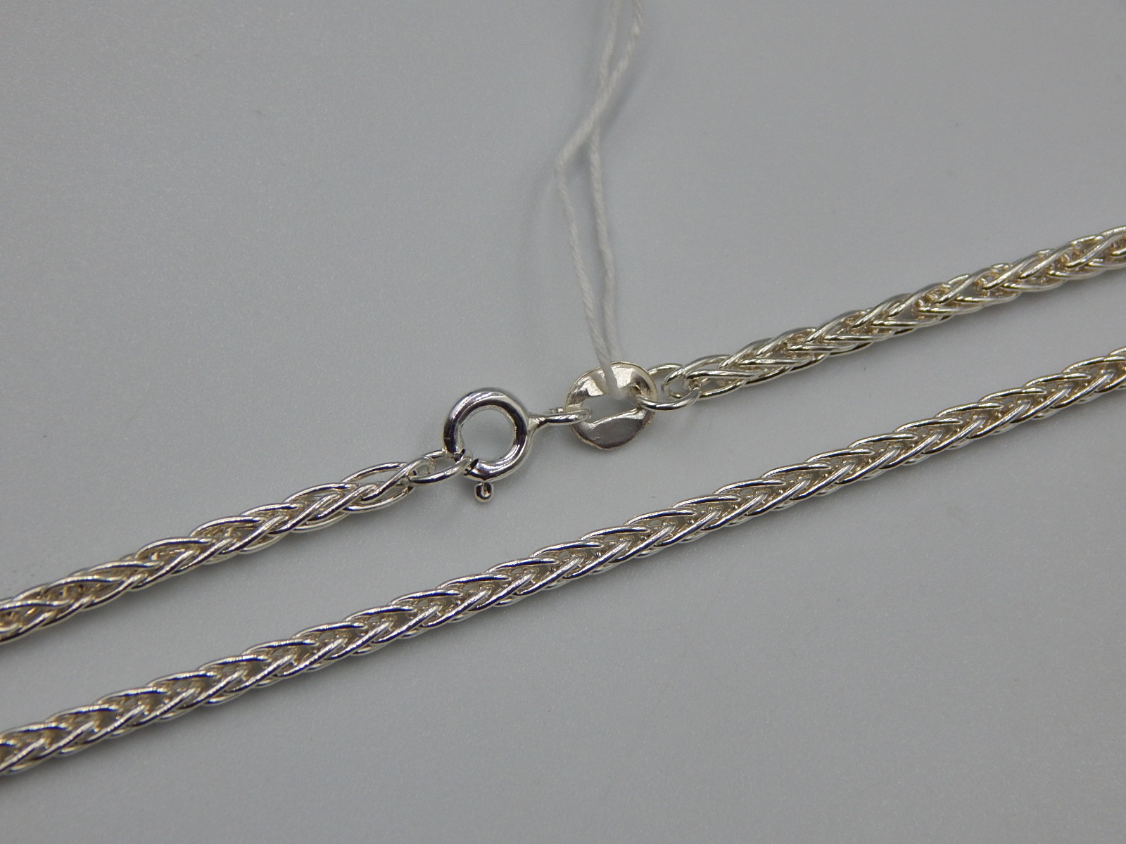 Срібний ланцюг з плетінням Колосок (33436801) 2