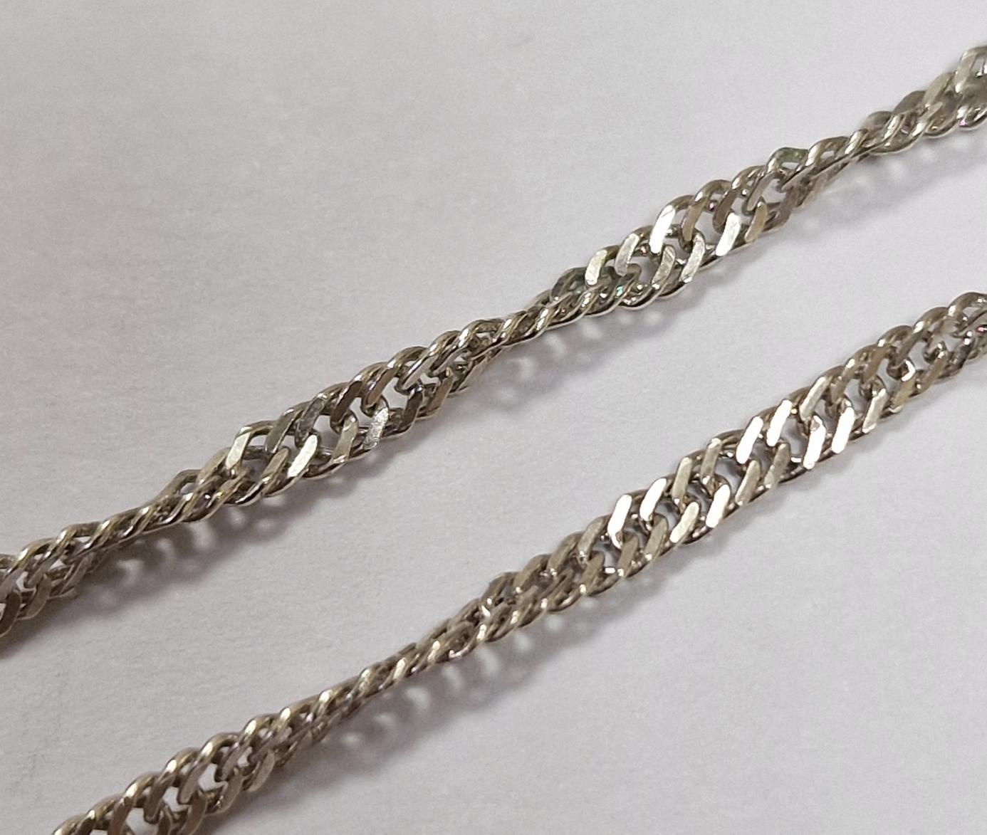 Серебряная цепь с плетением Фантазийное (33710701) 2
