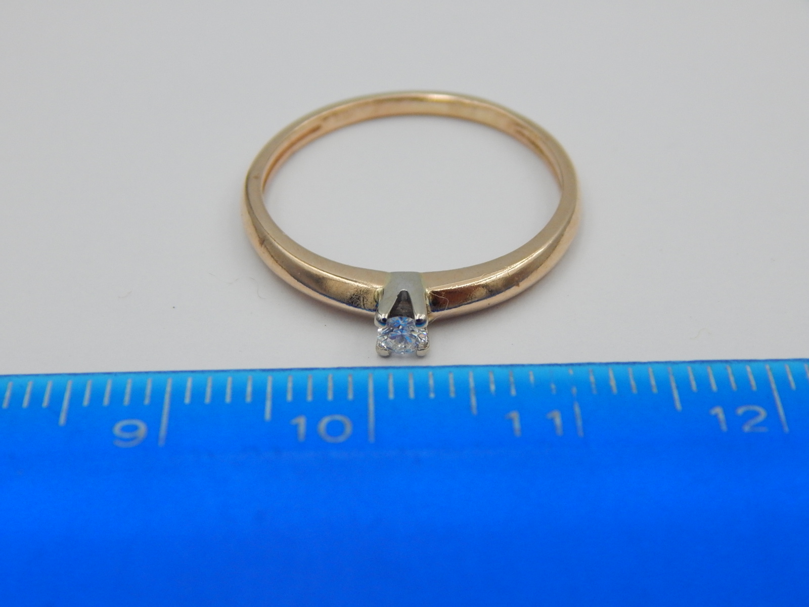Кольцо из красного и белого золота с бриллиантом (-ми) (30718992) 4